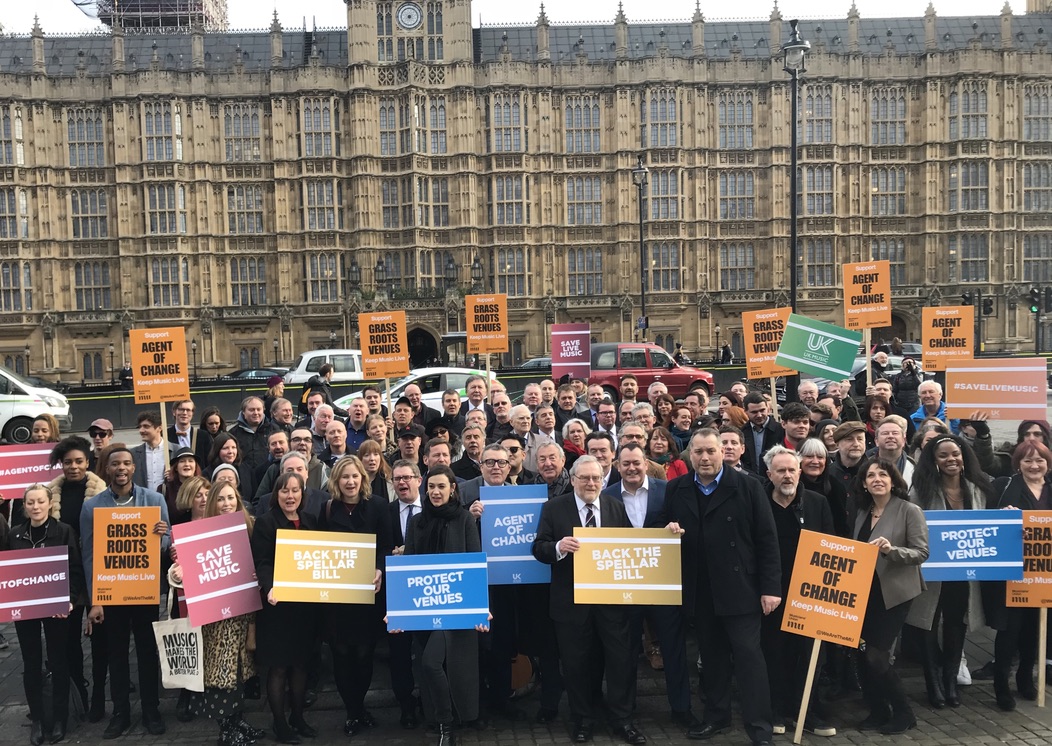Grassroots venue demo at Houses of Parliament