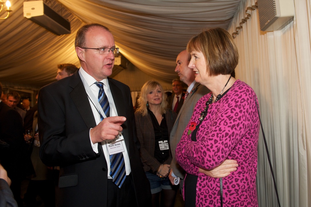 KA and Harriet Harman MP on the terrace at the House of Commons