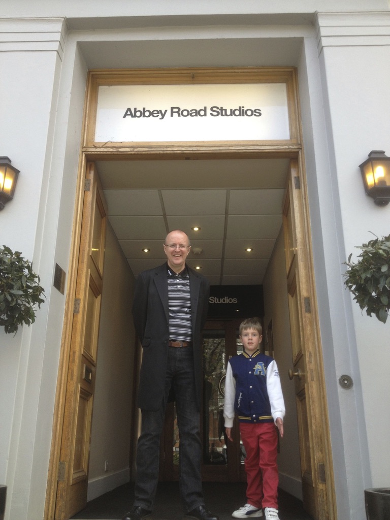 Keith and Ben Ames at Abbey Road