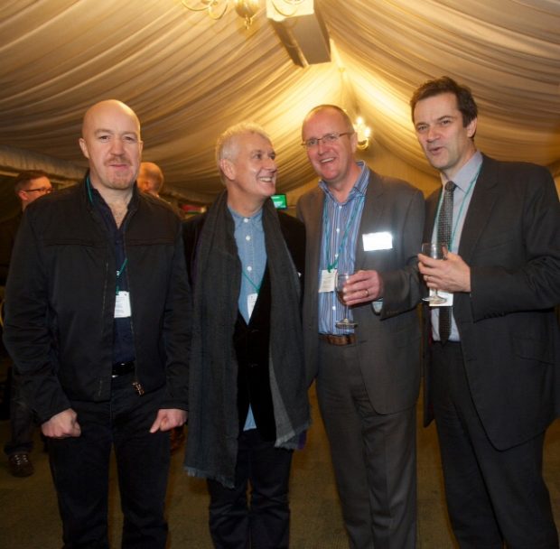 Andy Parsons, producer Steve Levine, KA and Tony Gardner